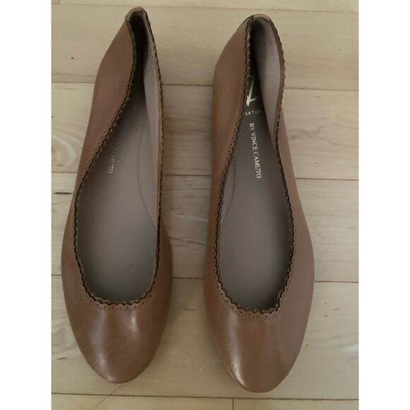 VC Signature Vince Camuto Leather Ballet Flats Size 8 - Picture 2 of 6